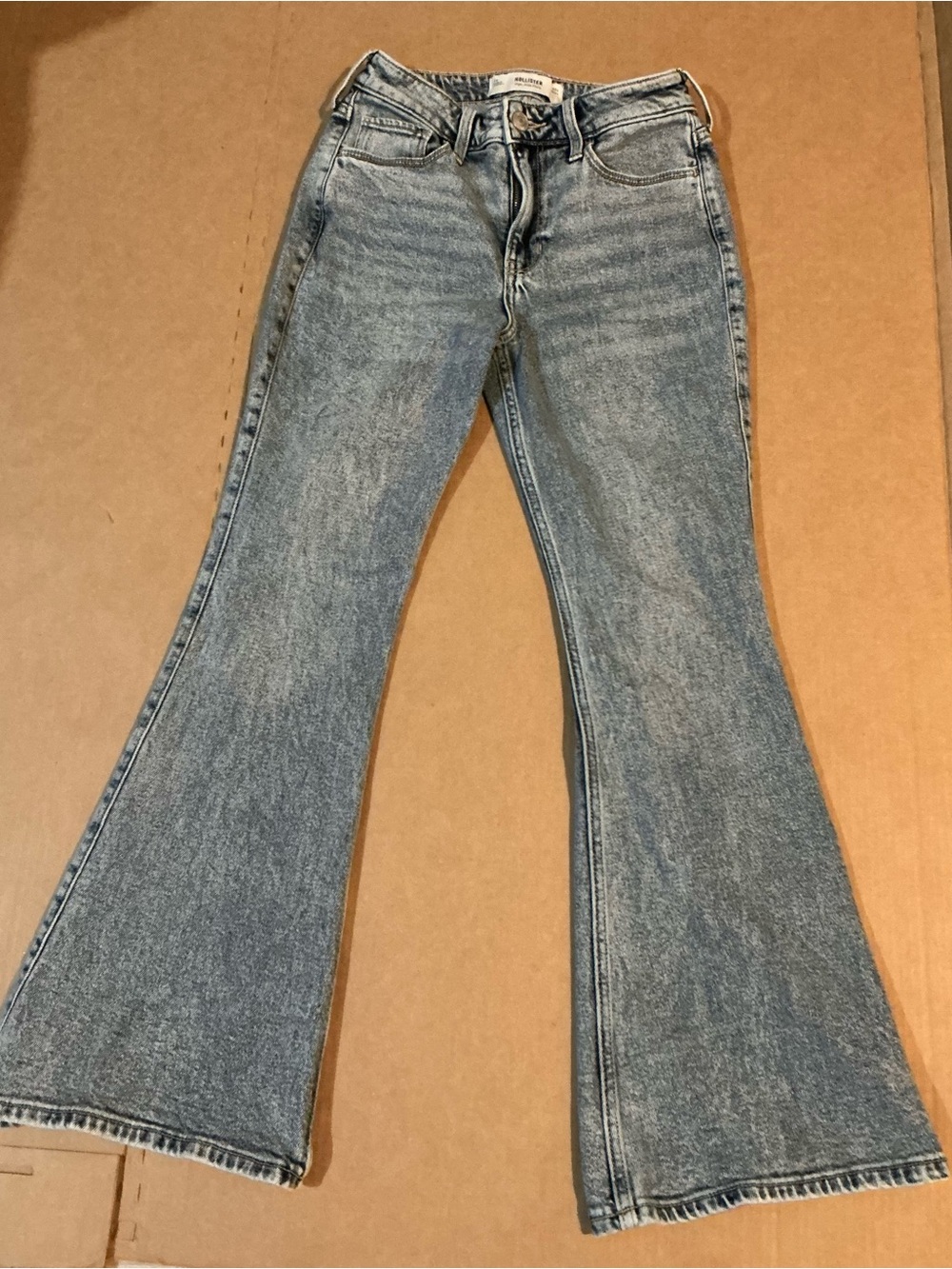 Hollister Light Blue Flare Jeans - High-Rise Retro Style